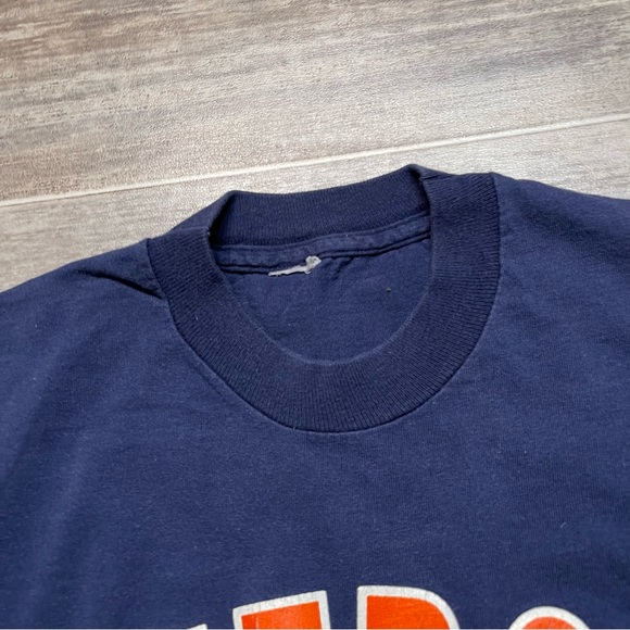 Vintage Detroit Tigers Fielder #45 T Shirt Single Stitch Navy Blue MLB - Picture 5 of 6